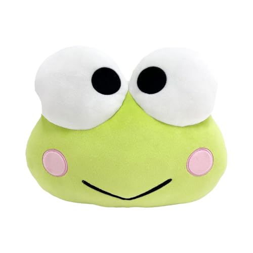 Image of Northwest Keroppi Hello Keroppi Cloud Pillow 12 inch - Plush Kids Stuffed Toy, Cartoon Character, Bedroom Decor, Gift for Girls & Boys