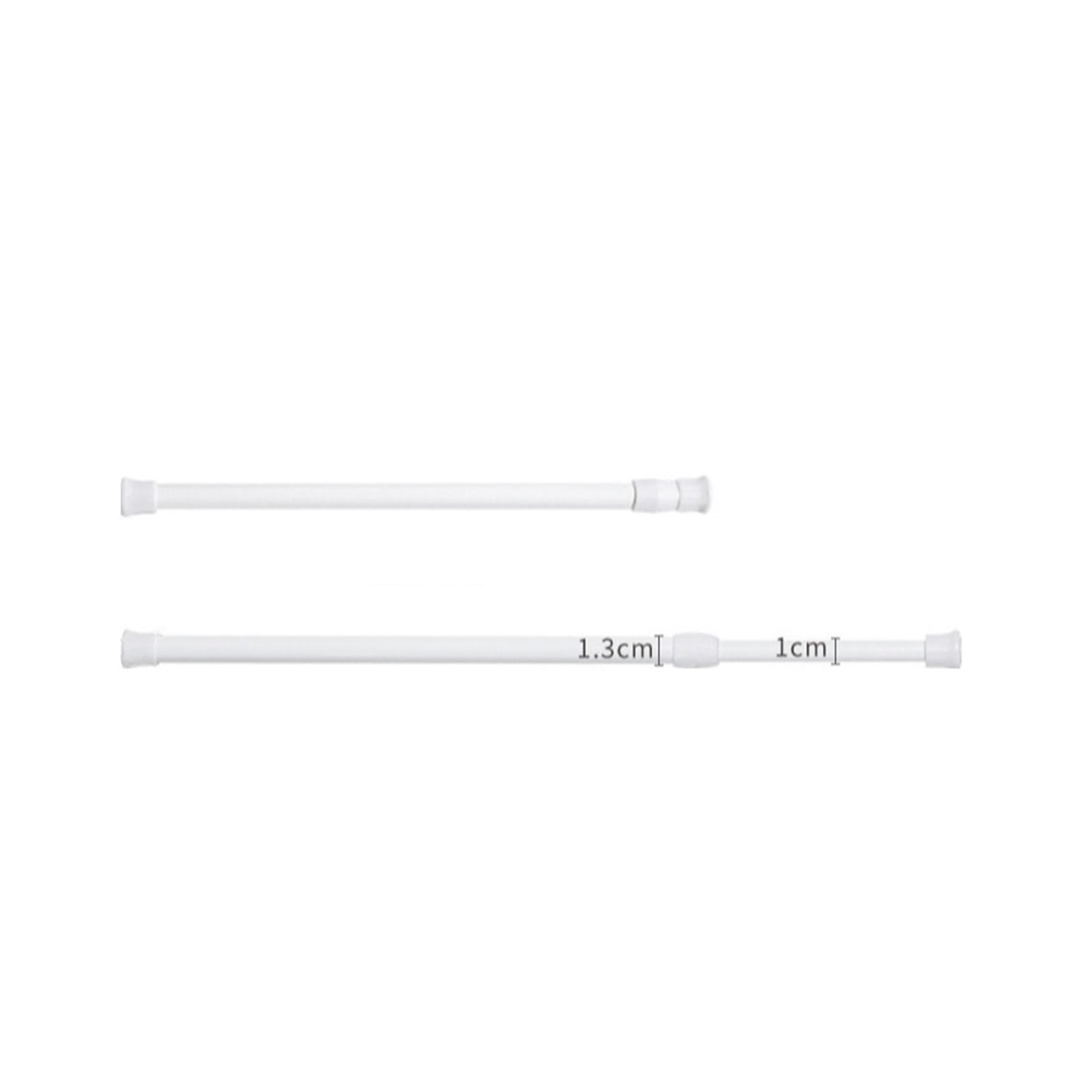 Closet rod Non Perforated Curtain Telescopic Rod Home Kitchen Cabinet Layered Bathroom Clamp Hook Support Frame(L)
