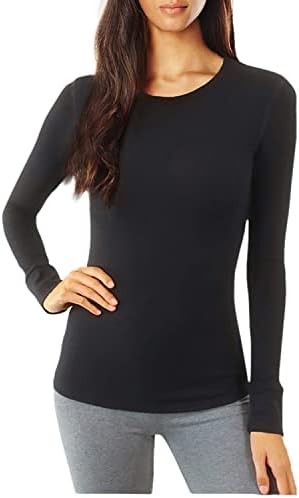 Pure Look Women's Long Sleeve Waffle 