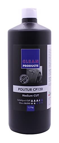CLEANPRODUCTS glanzschleif cP120 polir-- spécial autopolitur doux et brosses de rugosité klarlacke biseau/p2000. pour le polissage de voiture-vernis dernière génération pulverbeschichtungen et trancher pour enlever les rayures et fehlstellen, verwitterungsspuren issus originallacken armature et de réparation Cover