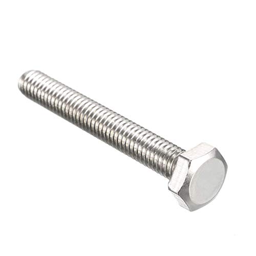 20 Pcs M4 Hex Bolt M4-0.7 x 30mm UNC Hex Head Screw Bolts A2-70(304) Stainless Steel Fully Threaded Hex Tap Bolts，Plain Finish，Fully Threaded (M4 x 30mm)