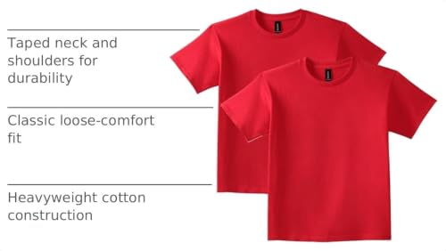 Image of Gildan Youth Ultra Cotton T-Shirt, Style G2000B, Multipack