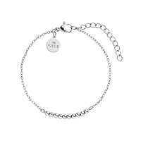 Purelei® Anxiety Fidget Armband Damen – Edelstahl Kugelarmband gegen Stress & Unruhe – Wasserfestes Anti-Stress Armband verstellbar 16-20 cm – Für Achtsamkeit & Entspannung (Silver)