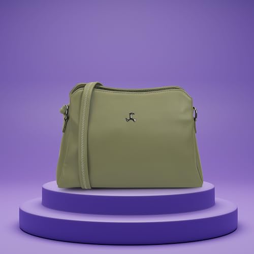 Image of Mochi Women Casual Faux leather Soft Body Zipper closure Solid Sling Bag