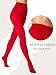 Seidiva 2Pairs Opaque Tights for Women 80D High Waist Womens Stockings Soft & Elastic Women’s Pantyhose with 20+ Colors_2Red-M