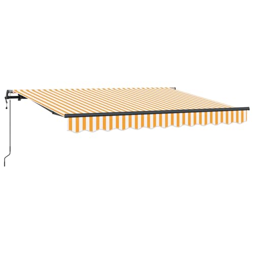 vidaXL Toldo Retráctil Amarillo 300 x 200 cm Tela, Toldo retráctil Moderno para jardín y terraza, Sombra al Aire Libre, Creado con Materiales Resistentes a la Intemperie, con un Toque Estiloso