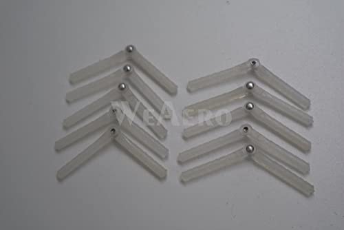10pcs * Super Light Pivot Pinned and Round Hinges D2.5xL47xW10mm