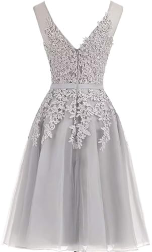 Asulla Tulle Wedding Bridesmaid Dresses Appliques Short Homecoming Dresses for Teens3