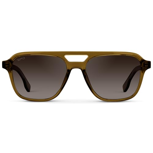 WMP Eyewear – Men’s Polarized Aviator Sunglasses: Double Bridge, Modern Acetate Frame2
