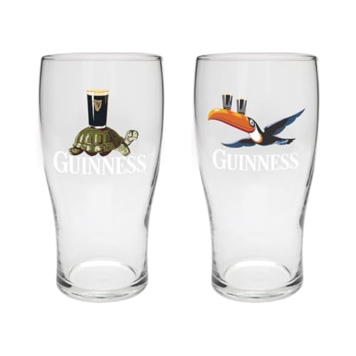 Guinness Lot de 2 verres à bière - Toucan & tortue