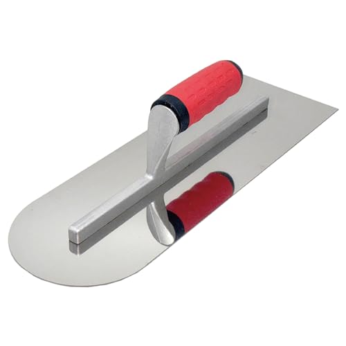 ZCHYTOOL Paleta para yeso, 380 × 130 mm, llana para afeitar de acero inoxidable, llana con puntas redondeadas, herramientas para acabado de hormigón