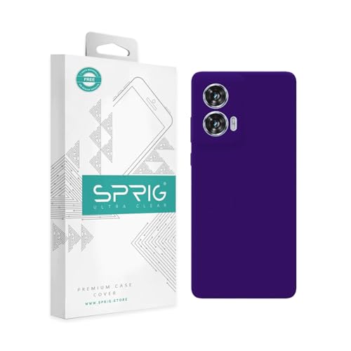 Image of SPRIG Compatible with Moto G96 Premium SilkTone Back Cover Drop Tested Shock Proof Mobile Case for Men, Women, Boys and Girls with Camera Protection (Dark Violet)