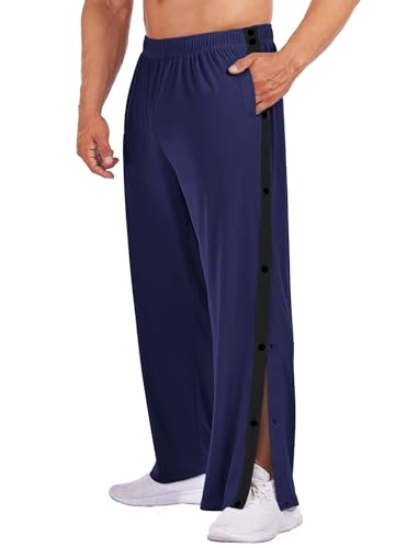 PINSPARK Herren Reha Hose Jogginghose Seitlichen Druckknöpfen Trainingshose Marineblau XL