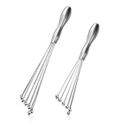 2pcs Stainless Steel Whisk Ball - Mini Ball Whisk Manual Egg Beaters Hand Stirrer Stainless Wire ...