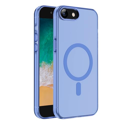 Coque iPhone 7/8 MagSafe S. Tedazo finition fine premium bleue