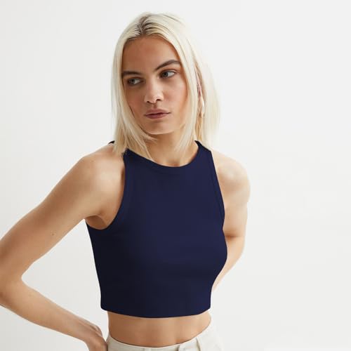 Image of KERI PERRY Tops for Women Crop Top for Women's Tank Activewear Tee Sports Western Casual Cotton Camisole Pack of 3 Combo