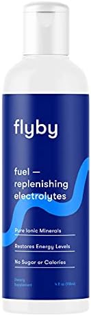 Flyby Electrolyte Liquid Drops for Water & Drinks - No Calories No Sugar - Rapid Hydration, Keto, Leg Cramps, Energy - 40 Servings - Magnesium, Potassium, Sodium, Zinc & Salt