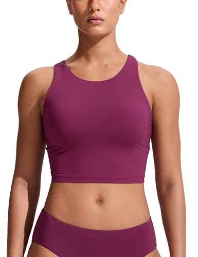 CRZ YOGA Racerback Bikini Tops for Women - Padded...