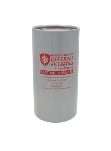PerformanceInk Filtration, High Performance Fuel Filters W/Cellulose Media For Particulate Removal (1 1/2