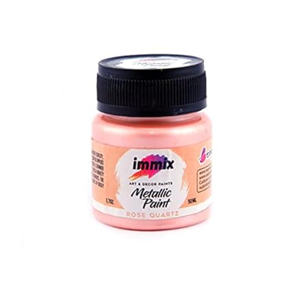 immix Pink Rose Quartz Metallic Acrylic Paint 50 ml