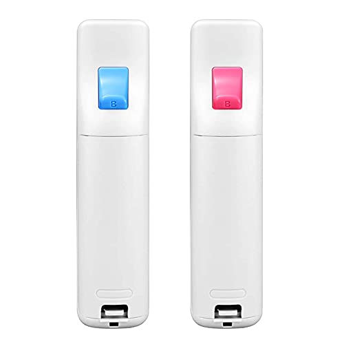 Wii Remote Controller,Molicui Wii Game Wireless Controller For Nintendo Wii/Wii U Console,2 Packs,(Blue White Back & Pink White Back) #TOP1