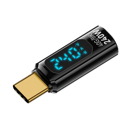 VOQGHTU USB C Netzteil mit LED Anzeige, 240 W Ladegeschwindigkeit, 40 Gbit/s Datenübertragungsanschlüsse für die Datenübertragung mehrerer Geräte