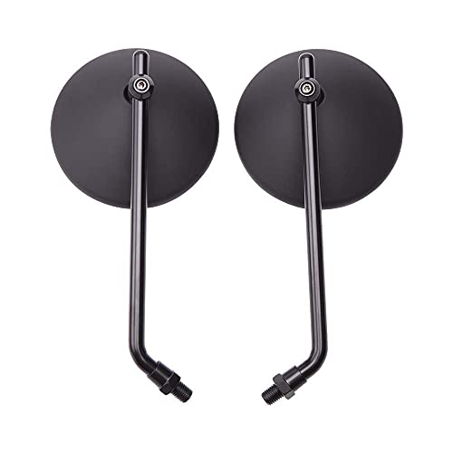 Image of DREAMIZER 3.8 inch Motorcycle Rear View Side Mirror Round 8mm 10mm Universal Compatible with CB350 CB1100 Guide ATV Dirt Bike Cruiser Chopper - Black #1
