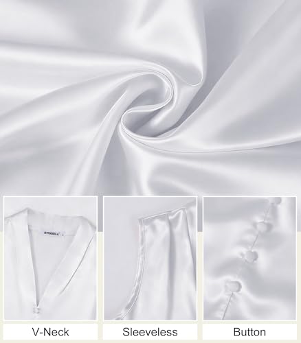 Womens Silk Satin Dressy Tank Tops  - image 9
