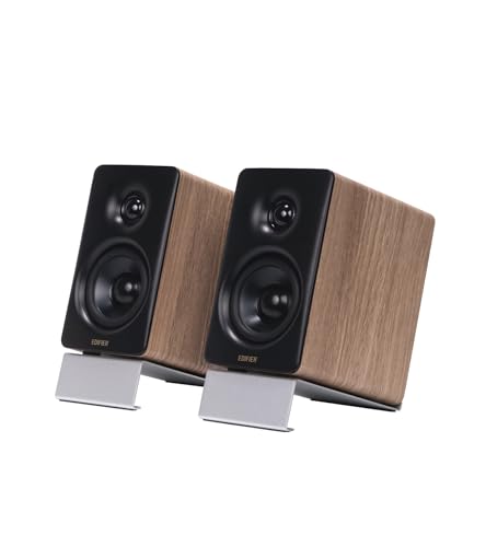 Edifier M60 Multimedia-Lautsprecher Bluetooth 5.3, 66W RMS, Hi-Res Audio & Hi-Res Wireless Audio, LDAC, 3' Mittelbass & 1' Hochtöner, USB-C & Aux-Eingänge, Kompakter Desktop Lautsprecher - Klasse Oak