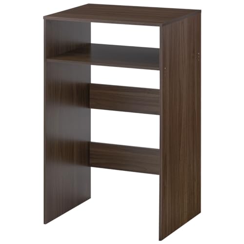 ぼん家具 【完成品】 ゴミ箱上ラック レンジ台 キッチンラック 幅60.2×奥行45.1×高さ100.1cm レンジラック 耐荷重20kg 棚板 上段 ウォールナット