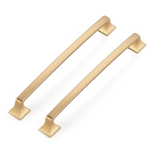 Image of Ravinte Champagne Bronze Square Foot Arch Cabinet Pulls 7-1 /2 Inch 5 Pack