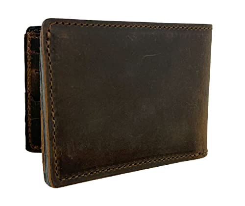 Handmade Full Grain Strong Quality Leather Wallet For Men - by Anthology Gear (Whiskey Brown)2
