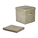 Casual Home Microsuede Folding Storage Ottoman, Black