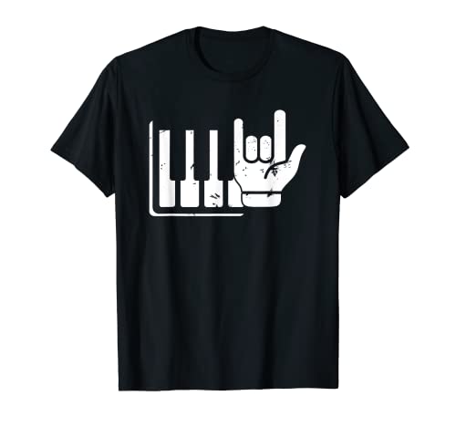 Pianista Teclado Piano Jugador Rock Jazz Instrumento Musical Camiseta