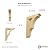 Ekena Millwork BKTW01X06X09AVAL Wood Bracket, 1 3/4"W x 6 1/2"D x 9"H, Alder