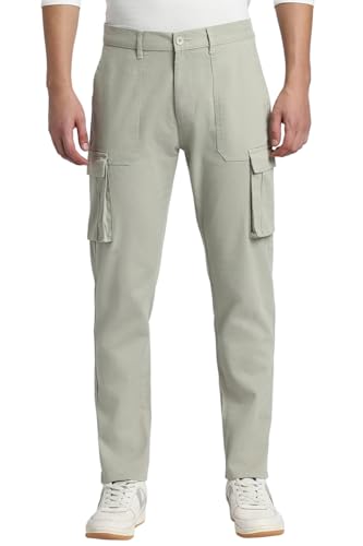 Image of Dennis Lingo Mens Cotton Lycra Mid Rise Relaxed Fit Solid Trousers