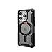 URBAN ARMOR GEAR UAG Designed for iPhone 15 Pro Case Plasma XTE Black/Orange, Built-in Magnet Compatible with MagSafe Charging & Kickstand Rugged Military Transparent Protective Cover
