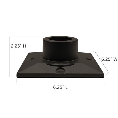 Gama Sonic Cast Aluminum Pier Base Mount for 3-inch Fitter Post Top Mounts, Black, PBM00 - Thumbnail 4