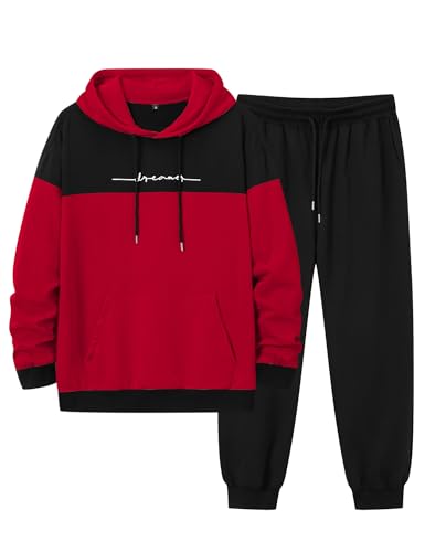 Babioboa Men's Fleece Tracksuit Hoodie and Pants Set 2 Piece