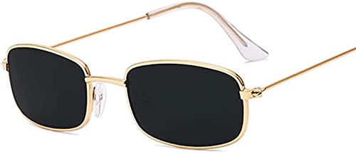 Tophacker Rectangle Sunglasses Men Women Sun Glasses Male Female Fashion Summer (Color : 1, Size : Height: 34mm)