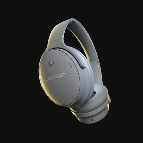 Bose QuietComfort Kabellose Kopfhörer mit Mikrofon und Noise-Cancelling, Bluetooth-Over-Ear-Kopfhörer, Audiophile Kopfhörer, On-Ear-Kopfhörer mit Noise-Cancelling, bis 24h Akkulaufzeit, Mondlichtgrau