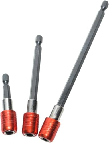 3Pcs Magnetic Drill Bit Holders - Quick Release Hex Shank Extension Bars for Power Tools, Screwdrivers, and Drill Bits - 1