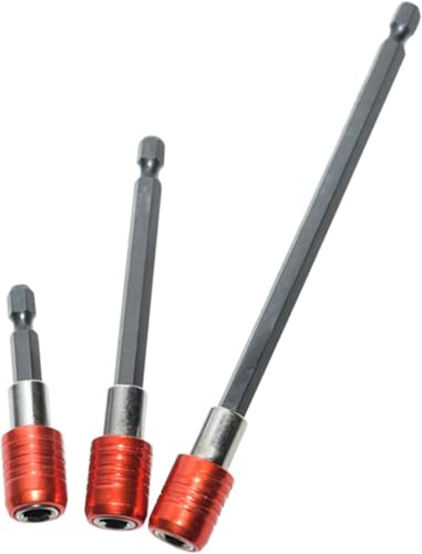 3Pcs Magnetic Drill Bit Holders - Quick Release Hex Shank Extension Bars for Power Tools, Screwdrivers, and Drill Bits