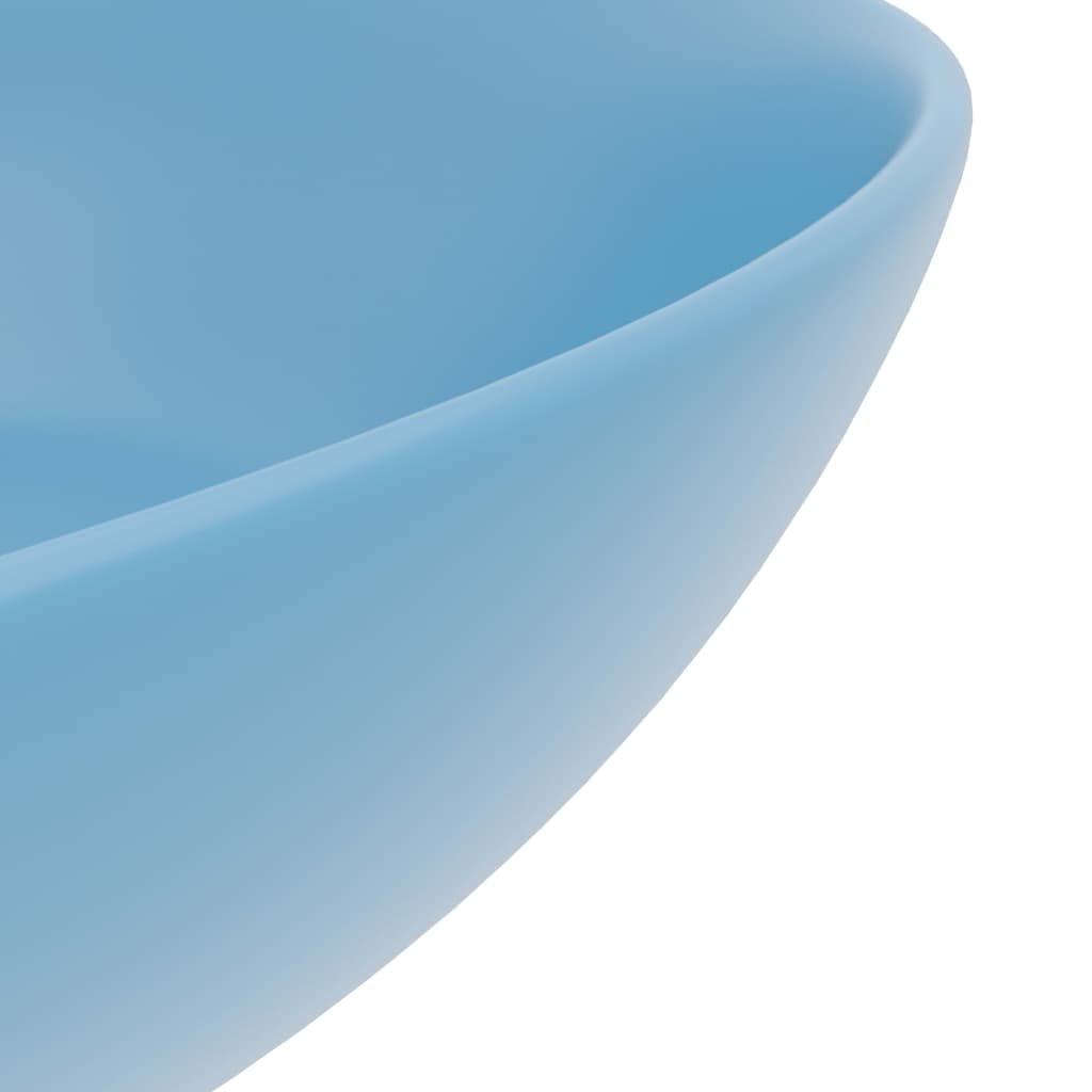 SKM Waschbecken Keramik Hellblau Rund,Heimwerkerbedarf,Sanitärbedarf,Sanitärkeramik & Armaturen,Waschbecken & Spülen,Badezimmer-Waschbecken,Blau,3.3 kg,146978
