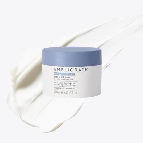 AMELIORATE Transforming Body Cream 200ml for Keratosis Pilaris (KP), Extremely Dry & Rough Skin | Intense Moisturiser with Lactic Acid (AHA), Shea Butter & Omega Oils | Dermatologist Approved