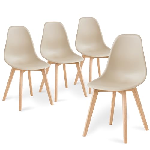 BenyLed Juego de 4 Sillas de Comedor Asiento
