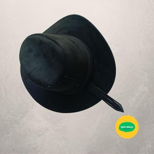 Chapéu Camurça UNISSEX | Festa Junina Vaquejada Country Fazendeiro | Aba Média | 5 PONTOS@ (Preto)