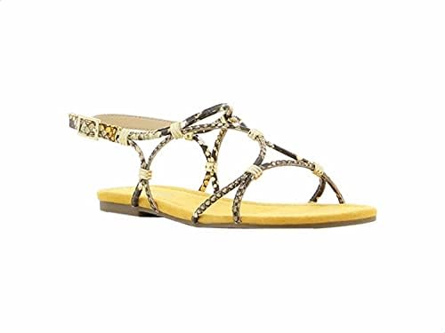 beige strappy flat sandals