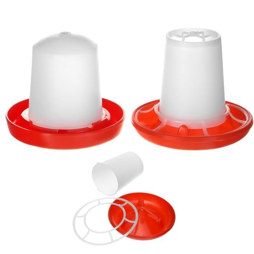 2 Mini Hühnertränke Wachteltränke Hühner Wasserspender Hühner Futterspender Tränke Wasser Wassertränke Wasserspender hühner Kaninchen Tränke Tränke H ühner 160 ML