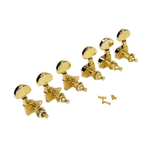 Juego de 6 clavijas doradas para afinación de guitarra miniatura 4